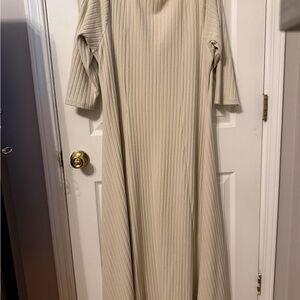 Old Navy Cream Long Sleeve Dress